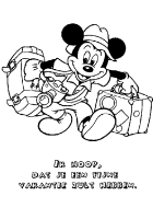 A coloring page of mickey mouse